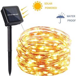 8 Modes Indoor 500 LED solar string light garden solar street lights outdoor waterproof Solar Panel Lamp Christmas Tree Decoration luz solar exterior Solar Lighting