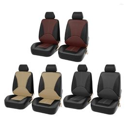 Car Seat Covers Universal Front Seats Black Faux Leather Cover Set Accessories Interior Protector