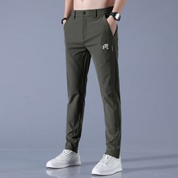 Mens Pants SpringSummer Golf Embroidered High Quality Elastic Fashion Casual Breathable 230720