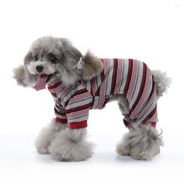 Dog Apparel Pajamas Winter Clothes Print Warm Jumpsuits Coat For Small Dogs Puppy Christmas Chihuahua Pomeranian Clothing