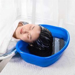 Portable Shampoo Sink Hair Bed dresser Washbasin Plastic Basin With Drain Hose Washing Tub For Kids Disabled Elderly 211026246S