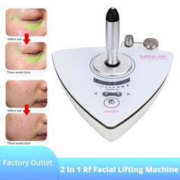Face Massager 2 In 1 Ultrasonic Rf Lifting Machine Skin Beauty Instrument Wrinkle Removal Tightening Cleaning Care Tool 230720