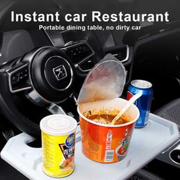 Car Table Steering Wheel Eat Work Cart Drink Food Trays Coffee Goods Holder Tray Car Laptop Computer Desk Mount Stand Seat Table255i