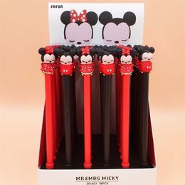 36 pcs lot Mouse Gel Pen For Writing Cute Animal Black Ink signature pen School Supplies Stationery gift 210330237y