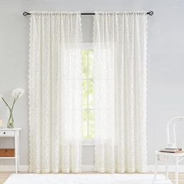 Curtain French Retro Lace Living Room Bedroom Window Screen Punch-free Partition Rideaux Pour Le Salon Rideau