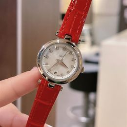 Luxury Lady Watch diamond 26mm dial leather strap wristwatches Top brand dress women watches waterproof Valentine Gift Christmas g312f