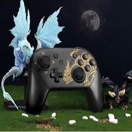 High Quality Limited Edition Monster Hunter Game Controllers Bluetooth Wireless Switch Pro Gamepad Joypad Remote for Nintend Games221N