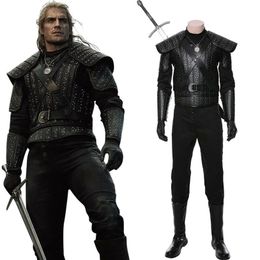 Movie The Witcher Cosplay Geralt of Rivia Costume Halloween Adult Male Outfit2417