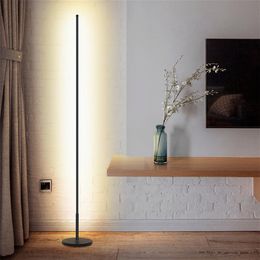 Nordic Minimalist LED Floor Lamps Standing Lamps Living Room Led Black White Aluminium Luminaria Standing Lamps Lamparas Decorate220p