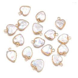 Charms Natural Freshwater Pearl Pendant White Heart Shape Exquisite For Jewellery Making DIY Bracelet Necklace Earring Accessories