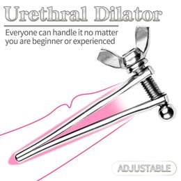 Adjustable Size Urethral Dilator Sounds Slave BDSM Penis Plug Insert Sounding Rods Urethra sexy Toys for Men Masturbators2309