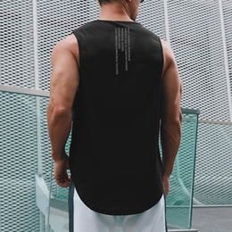 Men's Tank Tops Muscleguys Gym Tank Top Men Bodybuilding Singlet Fitness Stringer Sleeveless Shirt Mesh Quick Dry Clothing Sportwear Muscle Vest 230721