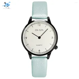 Wristwatches Unisex Business Fashion Leather Quartz Wrist Watch Design In Watches Mechanical Simplicity