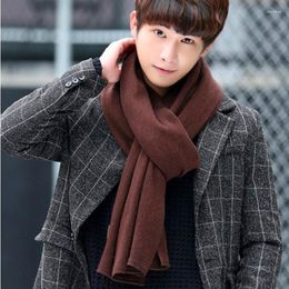 Scarves Arrived Brand Men Scarf Knit Sprin Winter Lon Size Male Warmer Women's Solid Colour Wool Bufanda