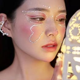 Disposable Crystal Tattoo Stickers Face Jewelry Colorful Diamond DIY Eyes Face Body Lasting Face Makeup Decorations Rhinestones