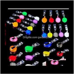 Other Office School Supplies 250Pcs Retractable Lanyard Strap Card Badge Holder Reels With Clip Keep Id Key Cell Phone Safe315q