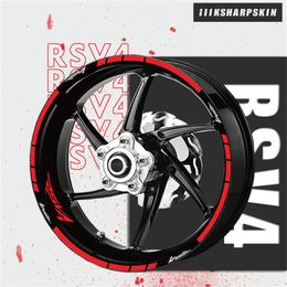 Motorcycle inner ring stripe reflective stickers decorative logos and decals rim protection tape for APRILIA RSV4 rsv 42876