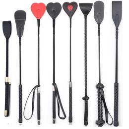 Leather Cosplay Bondage Whip Crop Spanking Horse Riding Flogger Flapper Cane BDSM sexy Toys For Couples222a