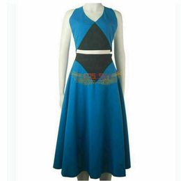 Steven Universe Lapis Lazuli Blue Dress Halloween Cosplay Costume2195