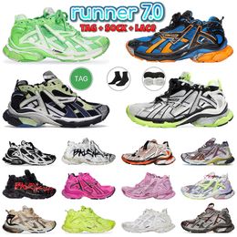 quality top Runner 7.0 Designer Women Men hike Shoes Paris Trainers Black White Pink yellow blue red Trend All-match Jogging 7s sports famous outdoor Sneakers