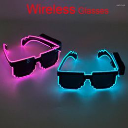 Sunglasses Wireless LED Glasses Mosaic Luminous Creative Po Props Christmas Halloween Birthday Party DJ Bar Supplies