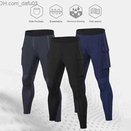 Men's Pants Men Pants Fitness Running Sportwear Tight Workout Leggings Elastic Waist Gym Quickly-dry Moire Wicking Performance Trousers Men's Z230721