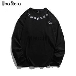 Men's T-Shirts Una Reta New Couples Tshirt Spring Harajuku Hip hop Print Long Sleeve Man's T Shirt Streetwear Quality Casual Tee Tops Women J230721