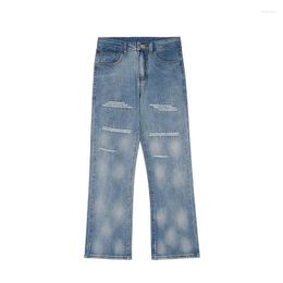 Men's Jeans Snow Wash Trousers For Men Trendyol Jean Vintage Hip Hop Woman Streetwear Baggy Oversize Pants Y2k Casual Man Harajuku