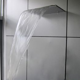 Modern Wall Mounted Large Waterfall Shower head Brass Massage tub showers 200 300 9mm bathroom accessories3052