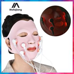 Face Massager P on Therapy Soft Gel Mask Acupoint Vibration LED Reduce Wrinkle Lift Massage Instrument 230720