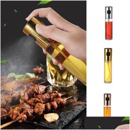 Cooking Utensils Glass Olive Oil Sprayer Empty Bottle Vinegar Soy Sauce Dispenser Bbq Salad Baking Grilling Drop Delivery Home Garde Dhos4