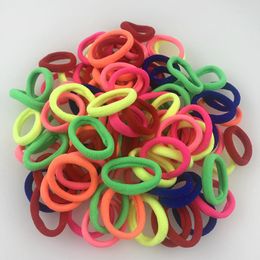 Hair Clips 100pcs/Pack Girls Colourful Nylon Small Elastic Bands Child Holder Rubber Headband Kids Accessories