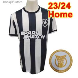 Fans Tops Tees 23 24 Botafogo Mens Soccer Jerseys SOARES MATHEUS BABI BERNARDO O.SAUER Home Black and White 3rd Football Shirt Short Sleeve Adult Uniforms T230720
