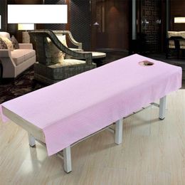 Sheets & Sets J 32 Cotton Massage Table Cloth Bed Cover Sheet Beauty Salon Spa With Face Hole Pure Colour Zk30277u