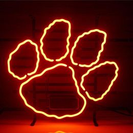 17 14 inches Clemson Tigers DIY LED Glass Neon Sign Flex Rope Light LED Indoor Outdoor Decoration RGB Voltage 110V-240V2990