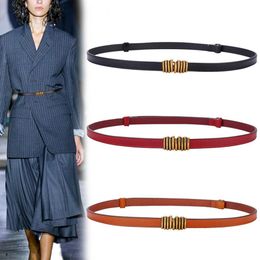 PD002 Women's Narrow Sashes Decoration Suit PU Leather Belts for Women Skirt Sweater Coat Adjustable Black Belt Wedding295j