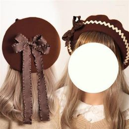 Berets 1Pc Women Christmas Japanese Style Exquisite Beret Female Winter Fashion Cute Clothing Decoration Accessories Hat