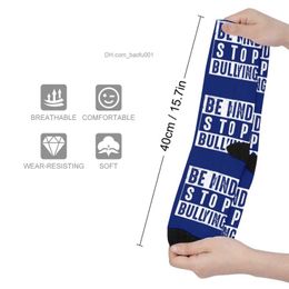 Socks Hosiery Please stop bullying awareness slogan Teacher socks printed with winter socks men's socks men's socks Z230721