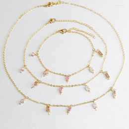 Chains Summer Style Pink Crystal Cream Charm Pendant&necklaces For Women Fashion Jewelry Cute Candy Heart Necklaces