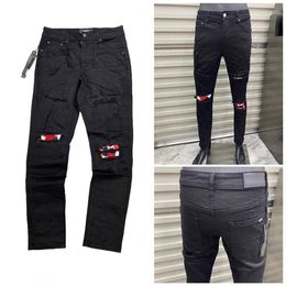 Mens Jeans Designer Famous Brand Men Slim-leg Pants Design Casual Slim Lightweight Patch Stretch Denim Trousers Skinny Size 29-402938