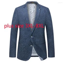 Men's Suits Arrival Super Large Men Fashion Suit Young Coat Single Breasted Casual Spring Autumn Blazers Plus Size 3XL4XL5XL6XL7XL8XL