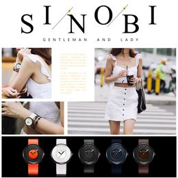 cwp 2021 Sinobi Fashion Watch Women Big Dial Creative eddy Design High Quality Leather Strap White Watches Casual relojes para muj250G