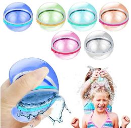 Reusable Water Balloons Quick Fill Self-Sealing Water Bombs Soft Silicone Water Splash Ball Magnetic Water Ball Outdoor Games LLLL