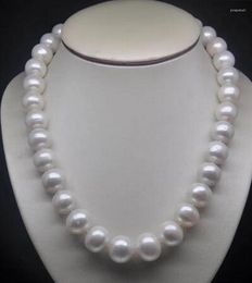 Chains Gorgeous 10-11mm South Sea White Round Pearl Necklace 18 Inch