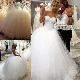 sparkling Bling bling Sequin Wedding Dresses With A line Tulle Skirt Long Sweetheart beach Bridal Gowns276q
