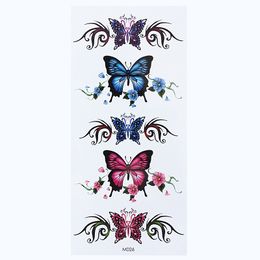 Fashion Sexy Beautiful Watercolour Butterfly Waist Waterproof Colourful Temporary Tattoo Sticker New 2018