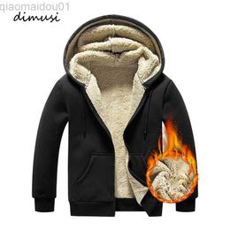 Men's Jackets DIMUSI Winter Men's lambswool Jacket Casual Outdoor Hiking Windbreaker Thermal Hooded Coats Male Fleece Warm Jackets Clothing L230721