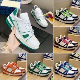 Trainer sneaker Luxury Designer Bicolor Version Basketball Shoes Vintage Fashion Comfort Running Shoe Top Quality Calf Leather Italy Craft A2