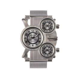 Three Time Display Quartz Mens Military Army Sport Wrist Watch latest trend high quality design fashion watch 2018207x