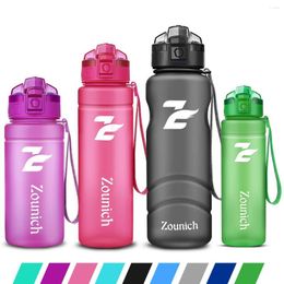 Water Bottles ZOUNICH High Quality Outdoor Sport Portable Leakproof Shakers Tritan Drinkware BPA Free